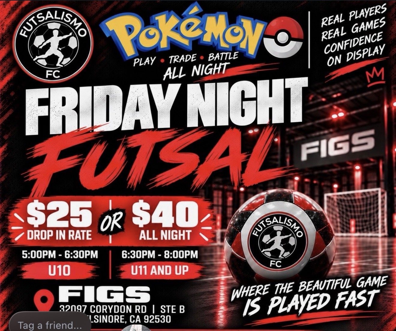 Pokemon Friday Night Futsal flyer